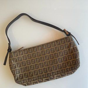 Vintage FENDI Zucchino pochette - brown